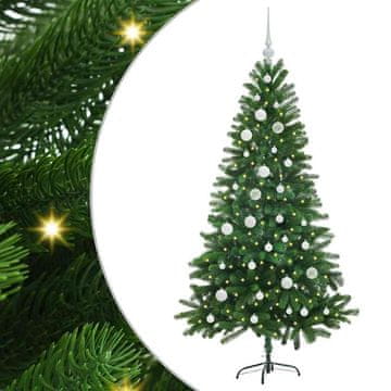 Vidaxl Božično drevo med 150 LED z stojalom Zelena 150 cm PE
