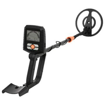 Vidaxl Metalni detektor z LCD zaslonom 3 modeli 19 cm tuljava Črna