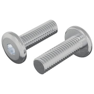 Vidaxl Vijak 2 szt. srebrna 8 x 25 mm Jeklo