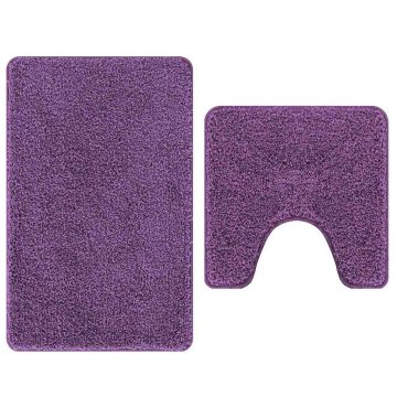 Vidaxl Set protidrsnih kopalnih preprog 2 kos Vijolična 50 x 50 cm PP