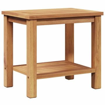 Vidaxl Klubska miza s polico Rjava 50 x 35 x 45 cm Trden tikov les