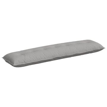 Vidaxl Poglavni vzglavnik Oblačno siva 200 x 19 x 50 cm blago