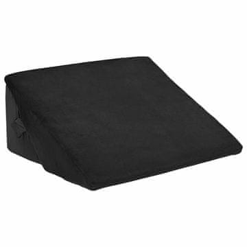 Vidaxl Blazina v obliki klina Črna 55 x 55 x 26 cm Spominska pena