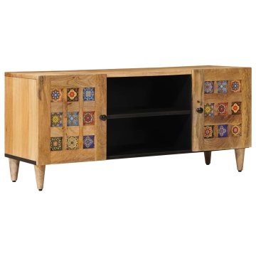 Vidaxl TV omarica s polico Naravna 105 x 33 x 46 cm Masiven les manga