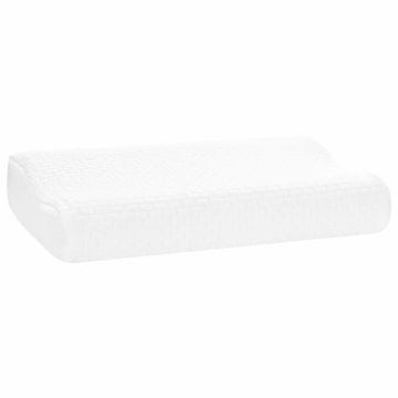 Vidaxl Vzglavnik za spanje Bela 50 x 30 x 10,5 cm Spominska pena