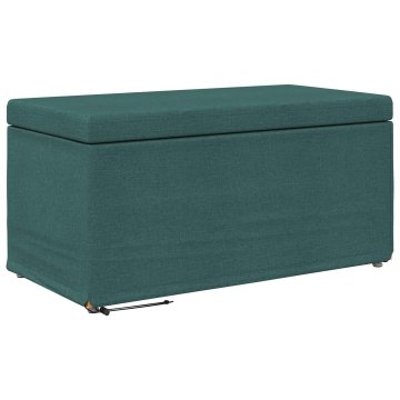 Vidaxl Stolica Temno zelena 81 x 41 x 40 cm Tkanina in obdelano les