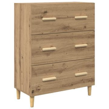 Vidaxl Strani šal Umetni hrast 69,5 x 34 x 90 cm Konstruiran les