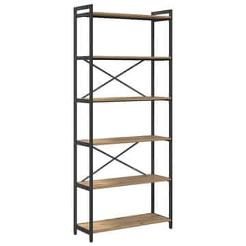 Vidaxl Knjižna polica Umetni hrast 80 x 30 x 189,5 cm Konstruiran les