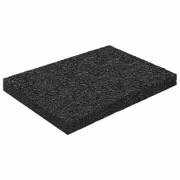 Vidaxl Tlak za patio iz gumijskega granulata Črna 6 x 9 x 0,8 cm Guma