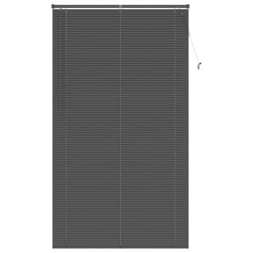 Vidaxl Venecijanska žaluzija Srebrno siva 213 x 110 cm 25 mm PVC