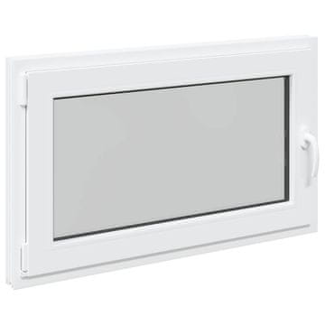 Vidaxl Okno za klet RISOR 100 x 60 cm PVC in steklo Bela