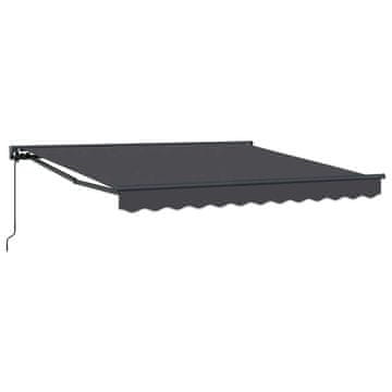 Vidaxl Okvir tende Antracit 300 x 250 cm Poliester s PU premazom