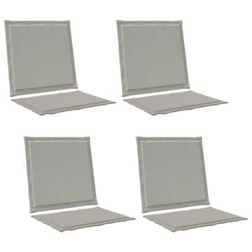 Vidaxl Blazine za sedež in hrbet 4 szt. Svetlo siva 47 x 45 x 2 cm
