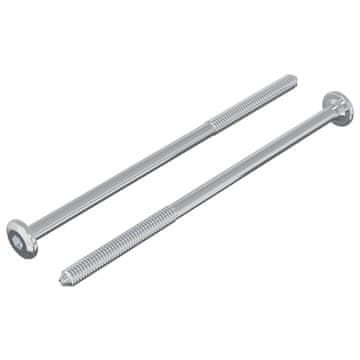 Vidaxl Vijak 2 szt. srebrna M6 x 120 mm Jeklo