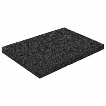 Vidaxl Tlak za patio iz gumijskega granulata Črna 6 x 9 x 0,6 cm Guma