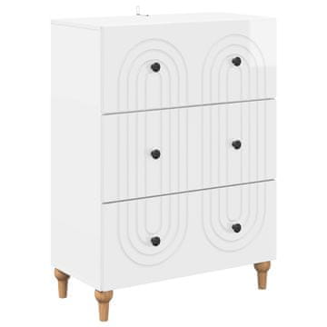 Vidaxl Predalna omara Bela visok sijaj 66 x 34,5 x 90 cm
