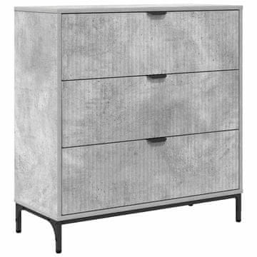 Vidaxl Strani šal Betonsko siva 79,5 x 33 x 82 cm Konstruiran les