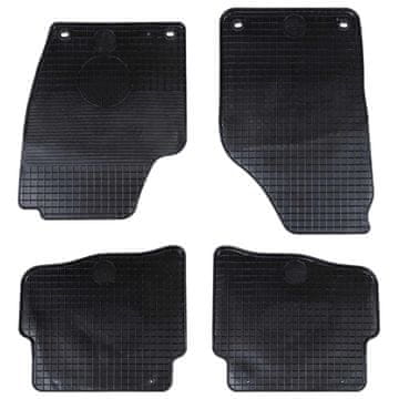 Vidaxl Avto preproga 4 szt. Črna primeren za VW POLO 2001-2009 NS Guma