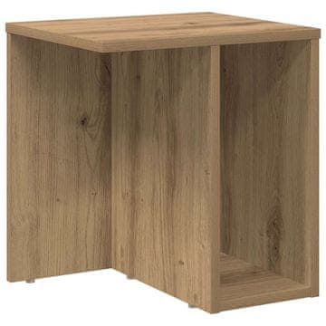 Vidaxl Stranska miza Umetni hrast 37 x 32 x 40 cm Konstruiran les