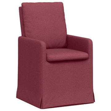 Vidaxl Jedilni stoli 2 szt. vinsko rdeča 57 x 67 x 98 cm blago