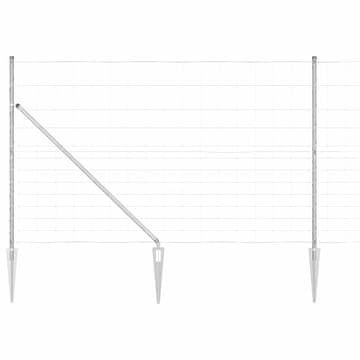 Vidaxl Varjena žična ograja s konicami 25 x 1,5 m (Š x V)