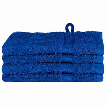 Vidaxl Gostinska brisača SOLUND 4 szt. Modra 15 x 21 cm 550 gsm