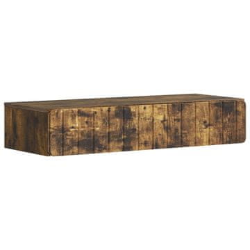 Vidaxl Stenska stranska miza Dimljen hrast 87,5 x 34,5 x 17 cm