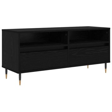 Vidaxl TV omarica s predalom Črna Orehovina 100 x 34,5 x 44,5 cm