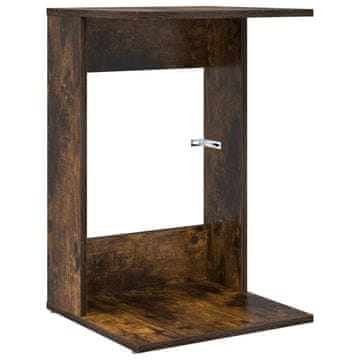 Vidaxl Stranska miza Dimljeni oreh 40 x 38 x 62,5 cm Konstruiran les
