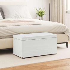 Vidaxl Stolica Bela 81 x 41 x 40 cm Umetno Usnje in Umetno Leseno
