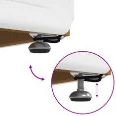 Vidaxl Stolica Bela 101 x 41 x 40 cm Umetno Usnje in Umetno Leseno