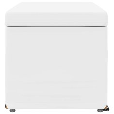 Vidaxl Stolica Bela 81 x 41 x 40 cm Umetno Usnje in Umetno Leseno