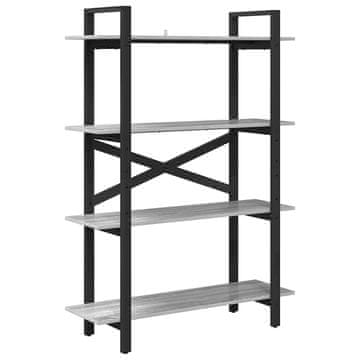 Vidaxl Knjižna polica Siva Sonoma 100 x 33,5 x 140 cm Konstruiran les