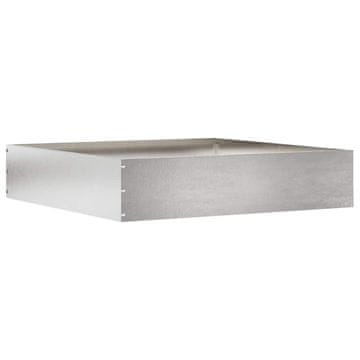 Vidaxl Robovi trave srebrna 60 x 60 x 13 cm Nerjaveče jeklo