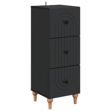 Vidaxl Predalna omara Črna 33 x 34,5 x 90 cm Inženirski les