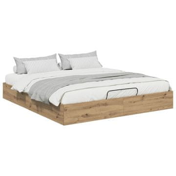 Vidaxl Ottomanska postelja Oreh 203 x 160 x 25 cm Konstruirano leseno
