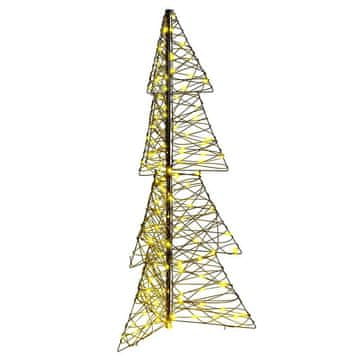 Vidaxl Božično drevo med 160 LED Toplo bela 150 cm Ratan