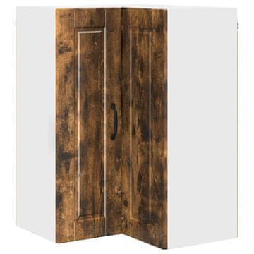 Vidaxl Omara za vogal PORTO Dimljeni oreh 57 x 57 x 80 cm