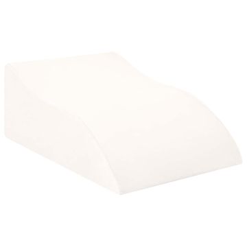 Vidaxl Blazina za noge Bela 68 x 41 x 24 cm PU pena