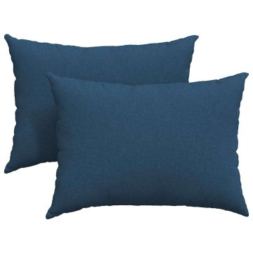 Vidaxl Blazine za kavč 2 szt. Modra 70 x 50 cm blago