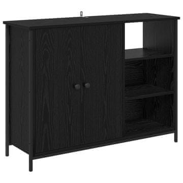 Vidaxl Strani šal Črna Orehovina 100 x 33 x 75 cm Konstruiran les