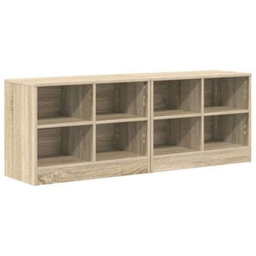 Vidaxl Posteljna omarica s polico 2 szt. Sonoma hrast 66 x 33 x 48 cm