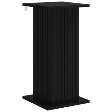 Vidaxl Stojalo za rastline Črna 30,5 x 30 x 60,5 cm Inženirski les