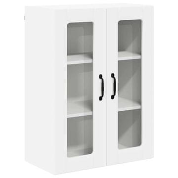 Vidaxl Stenski stekleni omarica LUCCA Bela 60 x 31 x 80 cm