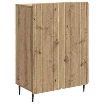 Vidaxl Strani šal Artisan hrast 66 x 34,5 x 92 cm Inženirski les