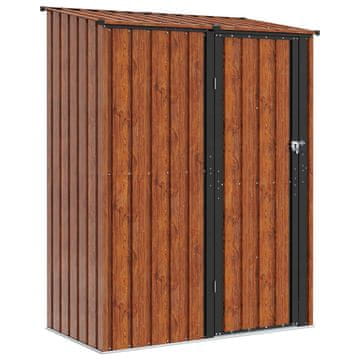 Vidaxl Vrtne hiške Rjava 153,5 x 86 x 200 cm Kovina