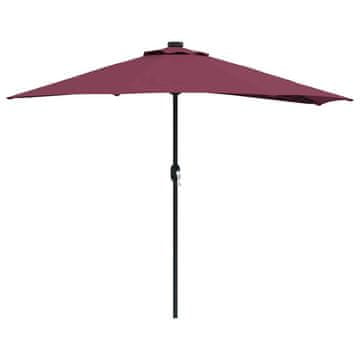 Vidaxl Vrtni dežnik 294 x 150 x 224 cm Poliester in jeklo