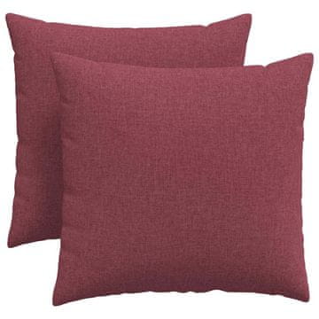 Vidaxl Blazine za kavč 2 szt. Vinorodna rdeča 45 x 45 cm blago