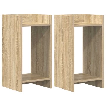 Vidaxl Stojalo za rastline 2 kos Sonoma hrast 30 x 30 x 60 cm