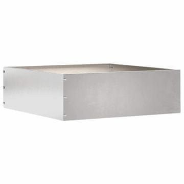 Vidaxl Robovi trave srebrna 40 x 40 x 13 cm Nerjaveče jeklo